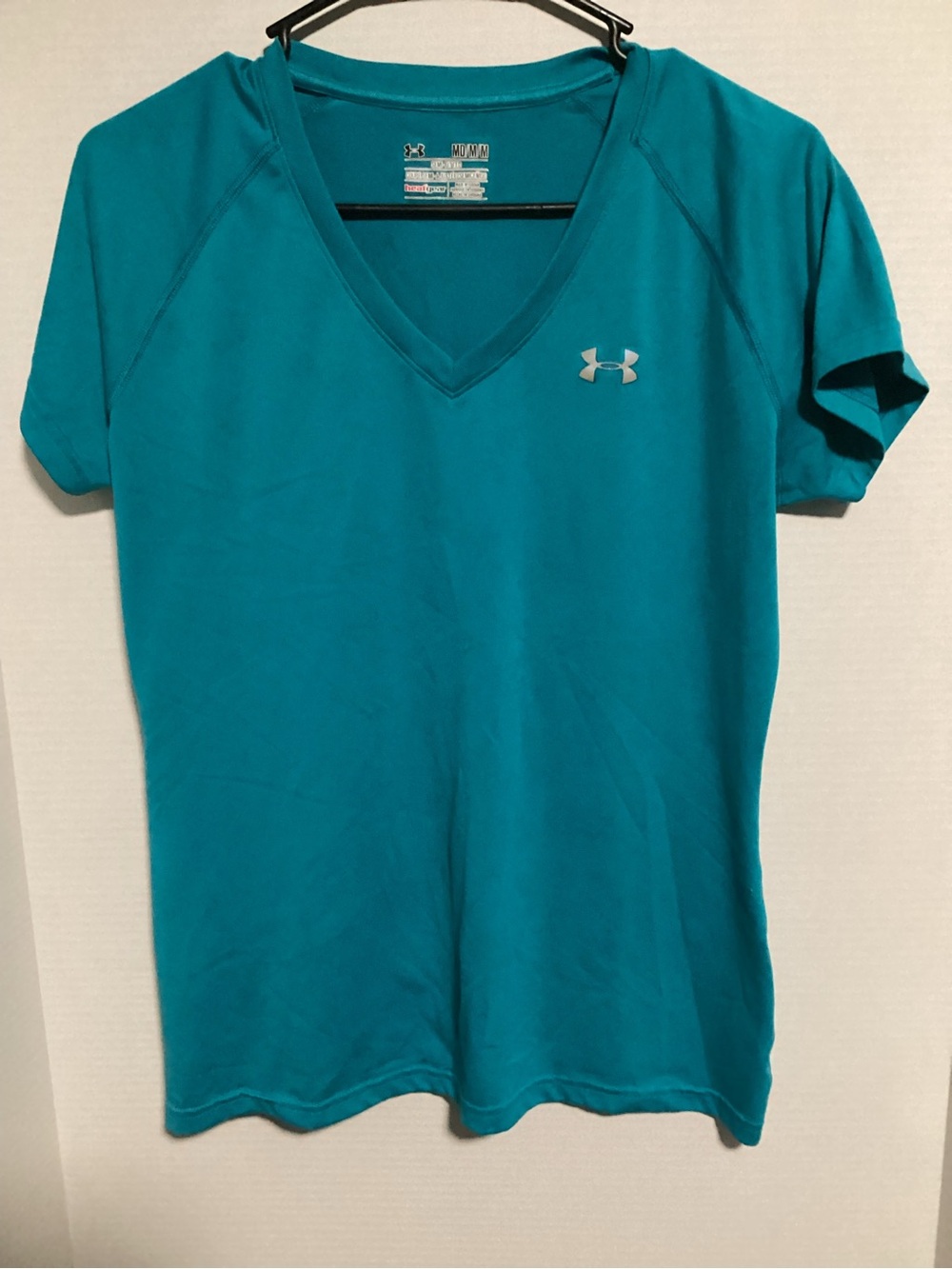 Under Armour Teal HeatGear Semi-Fitted V-Neck Tee